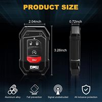 Housse de clé de protection légère en alliage d'aluminium et plastique, résistante aux rayures, en stock directement de l'usine, pour Jeep Wrangler JL/JT
