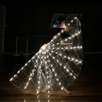 Drapeaux LED de danse du ventre, drapeau lumineux en demi-cercle pour la danse de louange, accessoires de scène pour spectacles, bars, clubs et festivals