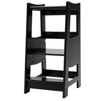 Tabouret d'appoint en bois pour enfant, réglable en hauteur (3 niveaux), pour cuisine et salle de bain