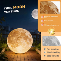 Lampe de sol sphérique en plastique pour l'extérieur et l'intérieur, étanche, pour pelouse, décoration d'ambiance paysagère, lumière de jardin