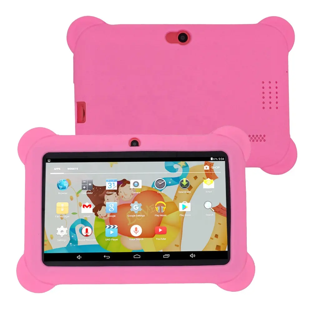 Cheapest Q88 Children 4GB Android 7 inch Kids Learning Tablet PC Children's Learning Baby Tablets With Soft Cover Cute