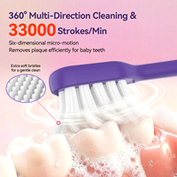 Brosse à dents électrique sonique CE ROHS OEM/ODM IPX7 pour enfants, 3 modes, recharge USB, blanchiment des dents, longue durée de vie de la batterie