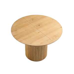 Tavolo da Pranzo Allungabile con Base a Piedistallo in Legno, Stile Nordico Moderno di Lusso, 4/6 Posti, Bestseller - Product Image 5