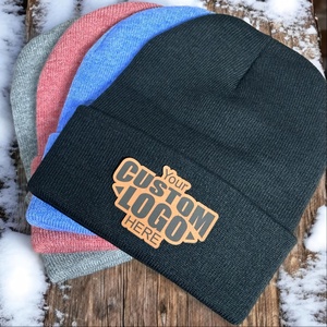 Gorro de Punto de <span class=keywords><strong>Lana</strong></span> <span class=keywords><strong>Merino</strong></span> Personalizado de Alta Calidad, Gorro de Invierno Suave, Grueso y Cálido, Gorro de Punto Unisex Liso con Logotipo Bordado para Exteriores - Product Image 2