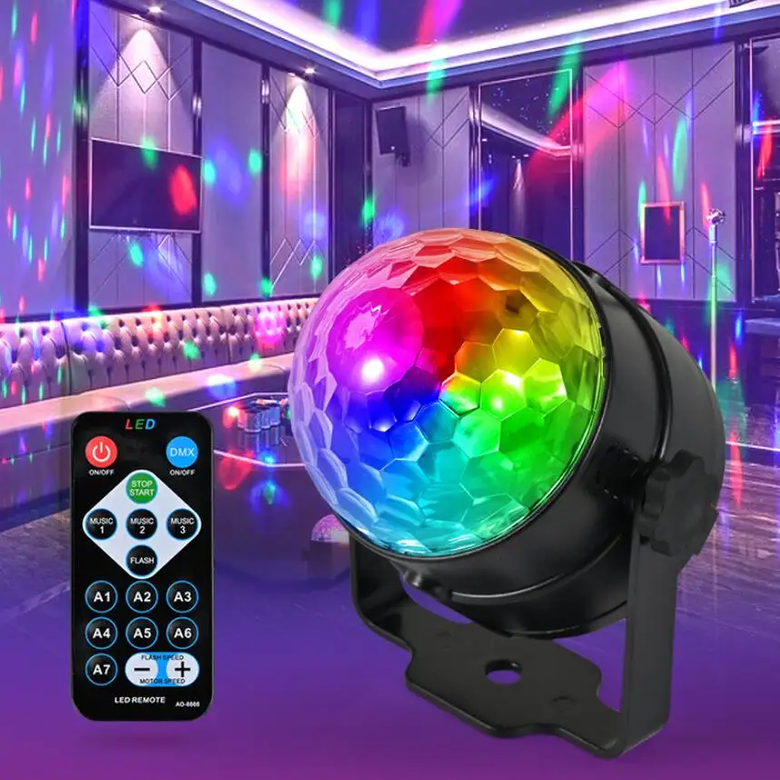 Party Home Party Remote Voice Control RGB Projector DJ Magic Ball Light Stage Lamp Led Disco Ball Party Lights