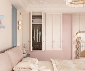 <span class=keywords><strong>Armoire</strong></span> de chambre à coucher en <span class=keywords><strong>bois</strong></span> <span class=keywords><strong>rose</strong></span> et blanc de luxe sur mesure, <span class=keywords><strong>armoire</strong></span> double et placard de rangement, armoires d'organisation - Product Image 4