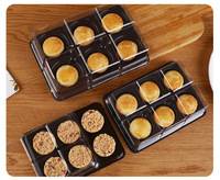 Pâtisserie jetable dessert tiramisu gâteau alimentaire conteneur à emporter cuisson boîte d'emballage avec plastique transparent