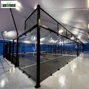 LUX <span class=keywords><strong>Terrain</strong></span> de <span class=keywords><strong>Padel</strong></span> Panoramique Intérieur 20 * 10M Standard, Cadre Noir Classique, Édition Personnalisée - Product Image 1