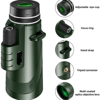 Monoculaire Télescope Longue Portée HD 80x100 en Gros avec Trépied et Pince Téléphone pour Camping Randonnée Extérieur