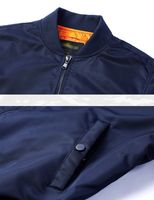 Blouson Aviateur Homme Hiver Coupe-Vent Uni Tendance Designer Grande Taille Épais en Satin Uni