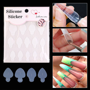 14 pièces/feuille, tampons en <span class=keywords><strong>silicone</strong></span> réutilisables pour la <span class=keywords><strong>manucure</strong></span>, autocollants pour moules à ongles et extensions de gel - Product Image 1