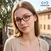 Lunettes de vue ovales vintage en acétate GL6795 pour femmes et hommes, monture intégrale rétro