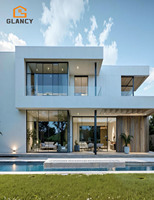 Ventanas de Aluminio Modernas Negras Personalizadas con Certificación CE Energy Star, Resistentes a Huracanes, Vidrio Templado Panorámico, Ideales para Baños y Dormitorios Grandes