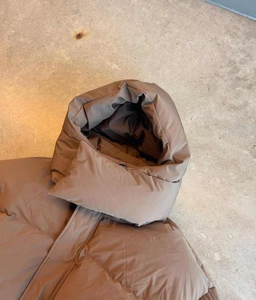 Veste matelassée chaude avec col à revers et logo personnalisé, doudoune épaisse - Product Image 2