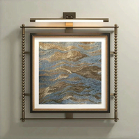 Peinture murale moderne, nouvelle peinture murale chinoise suspendue sur fil métallique, cadre métallique, motif et taille personnalisés