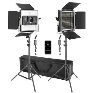 Neewer Kit de lumière vidéo pour panneau LED à distance sans fil photographie température de couleur réglable Studio lumière de photographie