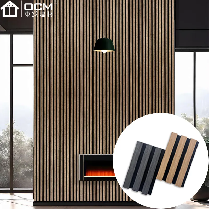 decorative akupanel Wooden Sound Proof acoustic foam slat wood acoustic panel