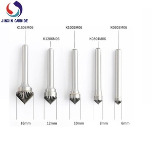 Fresas Rotatorias de Carburo de Tungsteno Recubiertas Tipo <span class=keywords><strong>K</strong></span> Jinxin, Corte Simple/Doble, 90 Cónicas, Piezas de Herramientas Manuales, 70 mm de Longitud para - Product Image 1