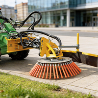 Balayeuse hydraulique pour chargeuse compacte à livraison rapide – Brosse rotative pour le nettoyage des routes et des herbes
