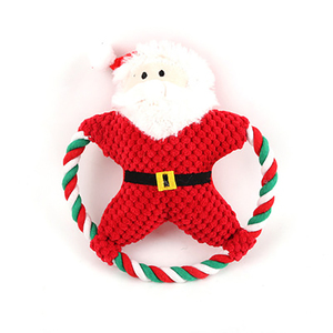 Jouets pour chiens personnalisés en gros, jouets en peluche interactifs et durables à motif de dessin animé, jouets de Noël couineurs pour chiens - Product Image 5
