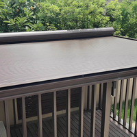 Volet motorisé en alliage d'aluminium Toit roulant coupe-vent pour l'extérieur Auvent rétractable Patio Skylight Blind Outdoor Shade Function