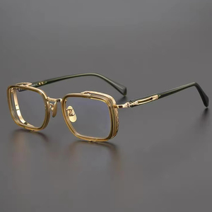 Gafas de Titanio Profesionales para <span class=keywords><strong>Hombre</strong></span> y Mujer, <span class=keywords><strong>Lentes</strong></span> Cuadradas Clásicas Anti-Reflejantes, Estilo Ejecutivo, Compatibles con Forma de Rostro Diamante - Product Image 1