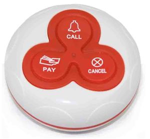 <span class=keywords><strong>Bouton</strong></span> d'appel de Table sans fil 433.92MHz système d'appel de Service de Restaurant <span class=keywords><strong>bouton</strong></span> de Buzzer d'appel - Product Image 1