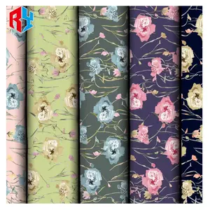 Tecido AIXIU estampado 100 viscose tecido rayon na Tailândia 45s*45s 105GSM tecido viscose challis vestido