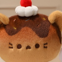 Peluche de chat avec accessoires de chef (chapeau, tablier, pain) – Cadeau