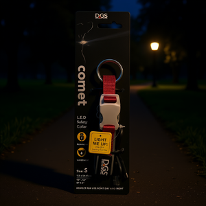 Collar de Seguridad LED DGS Comet, Collar Rojo Recargable para Perros Pequeños, para Uso Diurno y Nocturno - Product Image 2