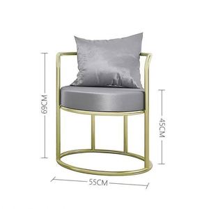 Home Modern Dining <b>Chair</b> with Stainless Steel Frame and Comfortable <b>Cushion</b> Living Room Lounge <b>Chair</b> - Product Image 4