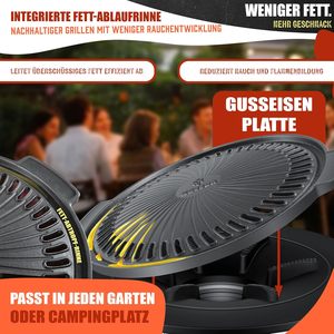 Plancha <span class=keywords><strong>de</strong></span> hierro fundido para barbacoa, horno holandés, estufa Rocket, estufa <span class=keywords><strong>de</strong></span> camping, fácil <span class=keywords><strong>de</strong></span> limpiar, para <span class=keywords><strong>carne</strong></span>, pequeñas parrillas, fabricado en China - Product Image 5