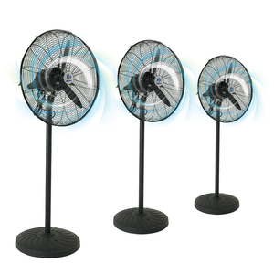 Ventilateur sur pied industriel haute vitesse pour charges lourdes, OEM, refroidissement par air, moteur en métal avec sérigraphie, construction de haute qualité - Product Image 3