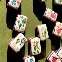 Tuiles de Mahjong en Acrylique de Luxe à 7 Couches, Haute Qualité, Portables, Durables, Résistantes à l'Eau, Motif Personnalisé Walk Me, Ensemble de 160 Pièces