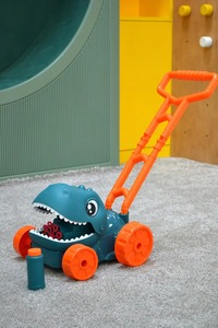 Dinosaur <strong>Lawn</strong> <strong>Mower</strong> Bubble Machine <strong>Toy</strong> for Kids Push Cart Outdoor Play Bubble Blower Garden <strong>Toys</strong> for Toddlers Boys Girls - Product Image 2