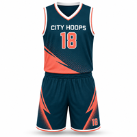 Conjunto de Uniforme de Baloncesto Juvenil Personalizado CITY HOOPS, Jersey y Pantalones Cortos Sublimados, Ropa Deportiva OEM para Equipos, Escuelas, Clubes, Campamentos, Proveedores 100%