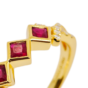 UM jewelry 925 silver <b>ruby</b> Zircon <b>ring</b> 18Kgold-plated suitable for both <b>men</b> and women daily wear wedding anniversary gift party - Product Image 5