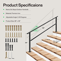 Rampe d'escalier moderne en acier inoxydable, best-seller du fabricant, finition poli miroir, résistante à l'eau, pour cour de ferme