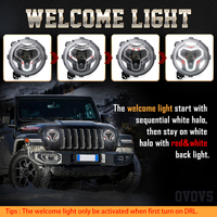 OVOVS Phares LED ronds de 9 pouces plus lumineux avec clignotant DRL et faisceau haut/bas pour Jeep Wrangler JL Gladiator JT 2018-2023