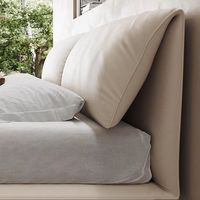 Lit double moderne conçoit une oreille d'éléphant italien doux King Size chambre à coucher hôtel meubles de maison cadre de lit Queen