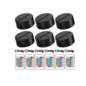 Base de Lámpara LED de 7/16 Colores con Ilusión 3D, Acrílico, Anime, con Cable USB y Control Remoto, Venta al Por Mayor - Product Image 1