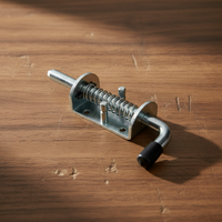 Loquet à barillet à ressort robuste en acier inoxydable pour porte de remorque utilitaire, porte de camion, porte de box à chevaux, avec poignée en caoutchouc