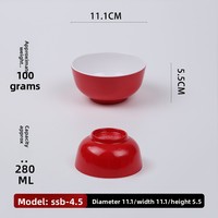 Bol à riz et à soupe jetable en mélamine A8, couleur unie moderne, haute qualité, kit d'ustensiles pour fêtes, restaurants commerciaux, petite vaisselle en porcelaine