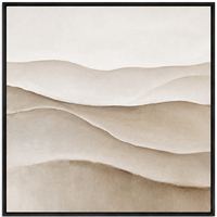 Peinture abstraite texturée beige Wabi Sabi, dune de sable, art mural minimaliste sur toile pour la décoration de l'hôtel, de la villa, du salon