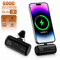 Batterie externe portable ultra-compacte HYTO, petite taille, 22,5 W, charge rapide, 5000 mAh, compatible avec les téléphones iPhone et Android