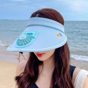 Sombrero de Paneles Múltiples Recargable Anti-UV Unisex de Lona Roja con Visera Grande para Verano y Protección Solar al Aire Libre - Product Image 3