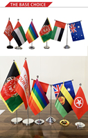 Drapeau de pays afghan Bannière Drapeau de table lavable 4 ''X 6'' Drapeau de bureau afghan