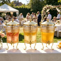 Distributeur de jus de luxe en acier inoxydable 8L plaqué or pour buffets d'hôtel et événements de mariage – Jus frais, limonade, thé glacé