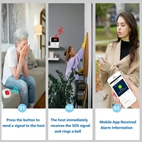 Bouton d'urgence SOS sans fil Tuya Smart WiFi 4G pour les personnes âgées et les aidants, avec détection de chute et matériau plastique