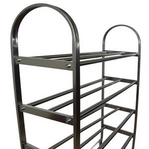 Étagère à chaussures en acier inoxydable de haute qualité pour salon, 3 ou 5 niveaux, avec prix inférieur, matériau métallique, double niveau - Product Image 5